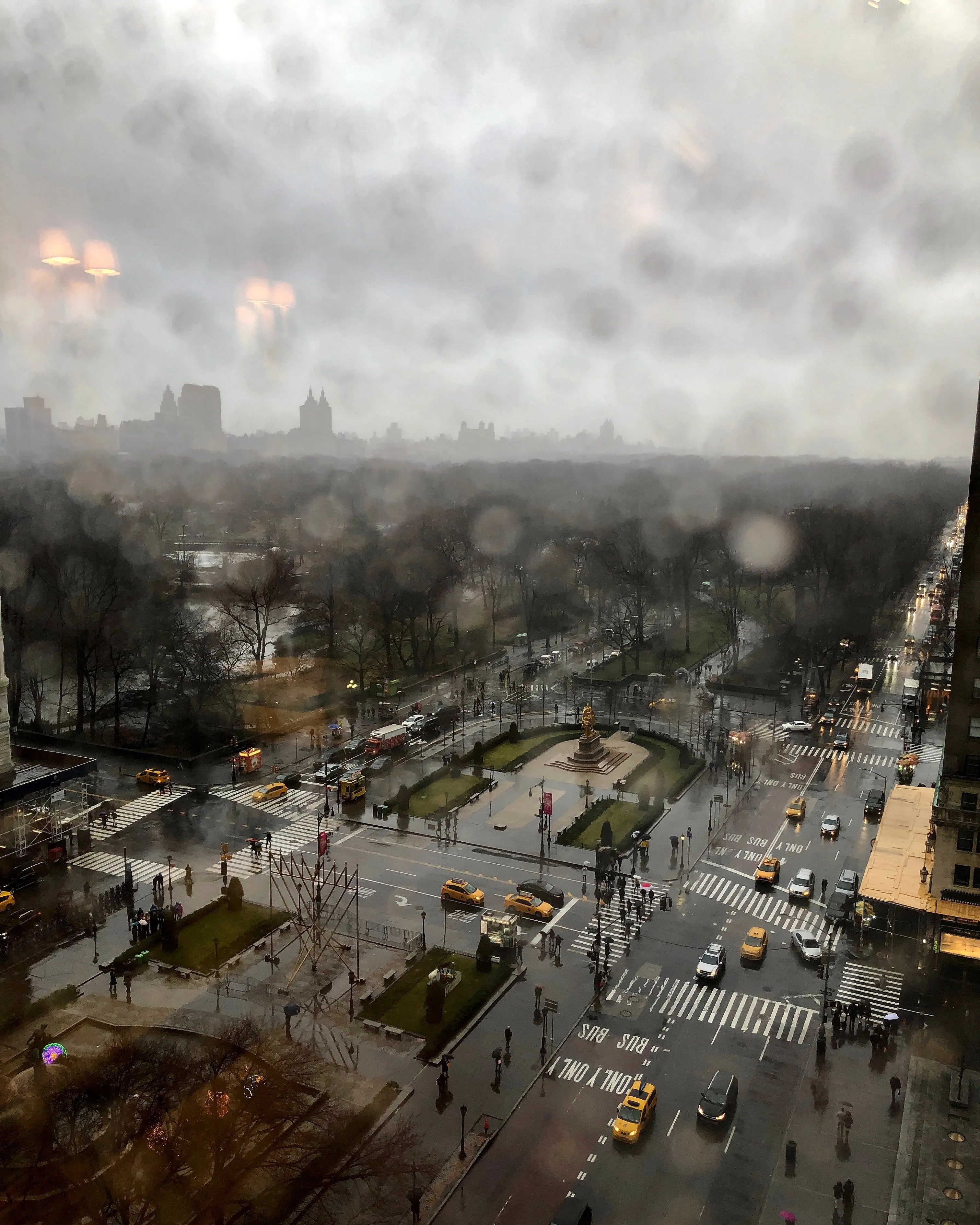 Window view of New York City Central Park from days working Verdura
